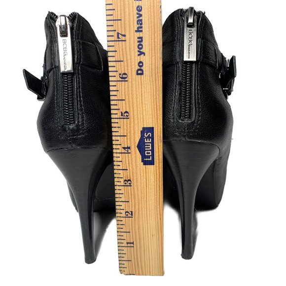 BCBGeneration Black Woven Cage Heels Size 8M - Picture 7 of 10